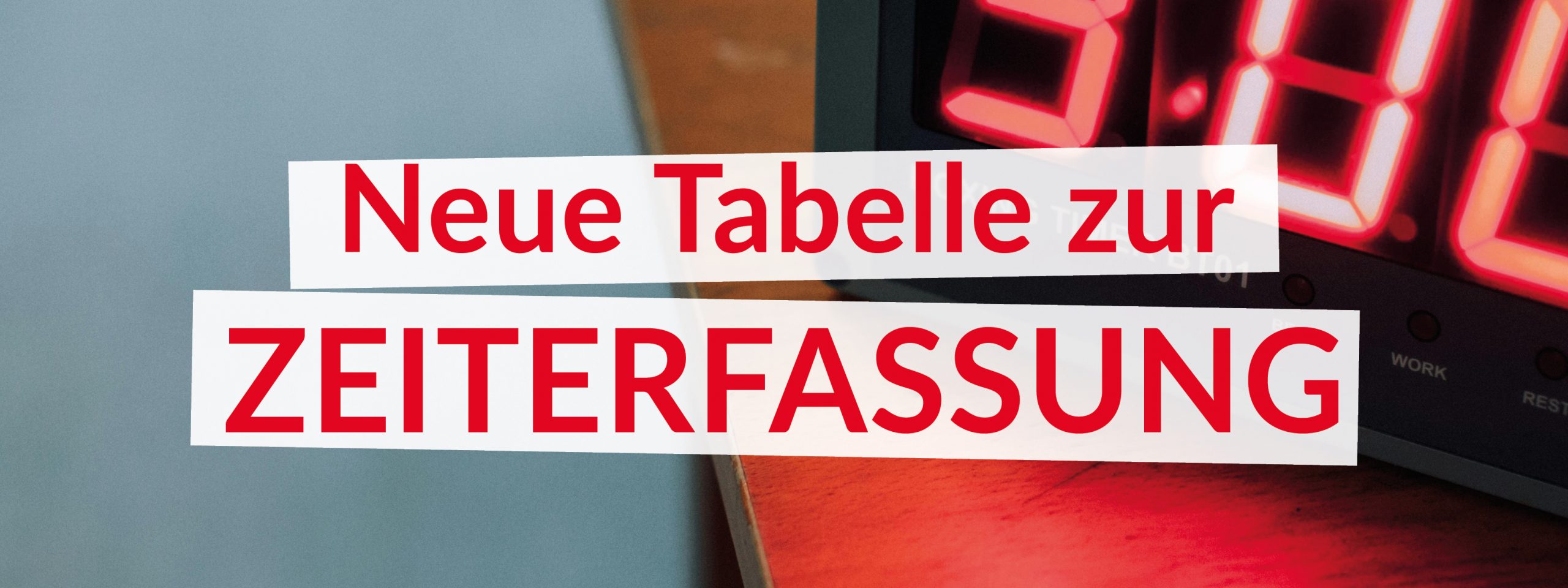 Zeit­er­fas­sung in die zwei­te Run­de!